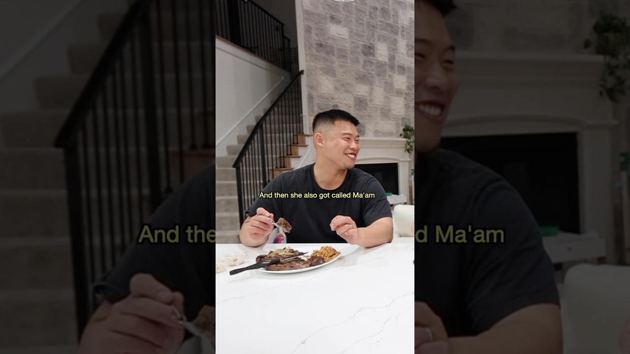 Zach laughing over family dinner